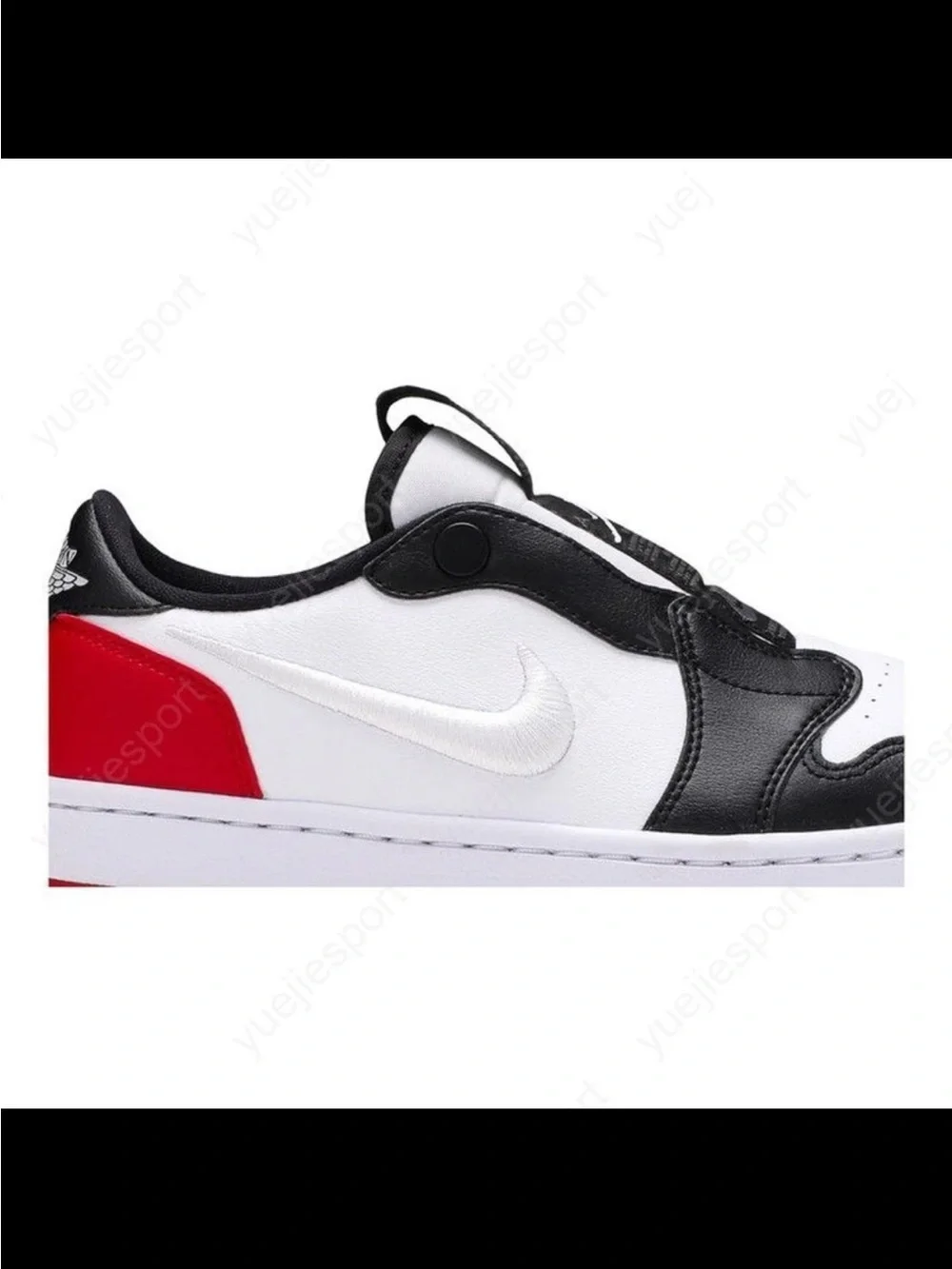 Nike Mens Air Jordan 1 Retro Low Slip 'Black Toe' Women's Size 8